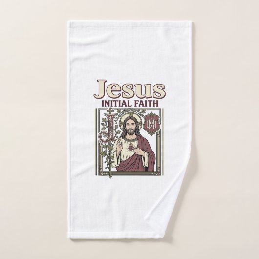 Jesus-Monogramm Anfangs Glaubens Jesus-Monogramm I Handtuch (Handtuch)