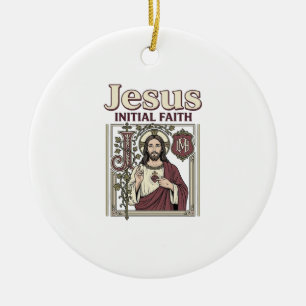 Jesus-Monogramm Anfangs Glaubens Jesus-Monogramm I Keramik Ornament