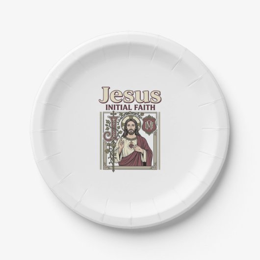 Jesus-Monogramm Anfangs Glaubens Jesus-Monogramm I Pappteller (Vorderseite)