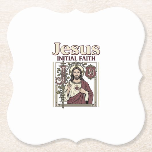 Jesus-Monogramm Anfangs Glaubens Jesus-Monogramm I Untersetzer (Vorderseite)