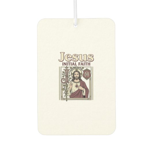 Jesus-Monogramm Anfangsbuchstabe Glaube Jesus-Mono Autolufterfrischer (Vorderseite)