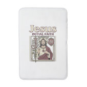 Jesus-Monogramm Anfangsbuchstabe Glaube Jesus-Mono Badematte (Vorderseite Vertikal)