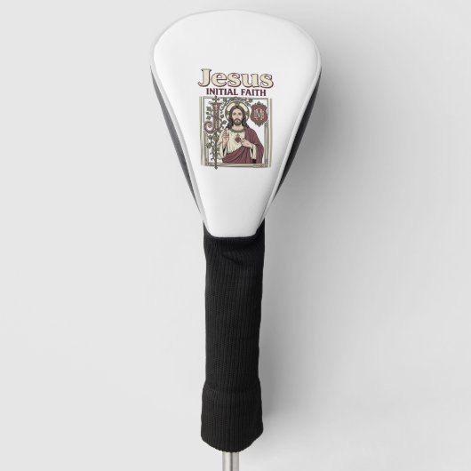 Jesus-Monogramm Anfangsbuchstabe Glaube Jesus-Mono Golf Headcover (Vorderseite)
