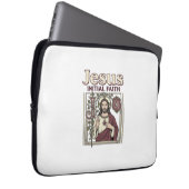 Jesus-Monogramm Anfangsbuchstabe Glaube Jesus-Mono Laptopschutzhülle (Vorne Rechts)