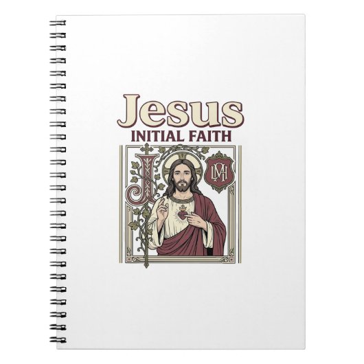 Jesus-Monogramm Anfangsbuchstabe Glaube Jesus-Mono Notizblock (Vorderseite)