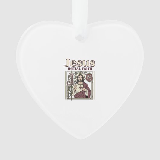 Jesus-Monogramm Anfangsbuchstabe Glaube Jesus-Mono Ornament (Vorderseite)
