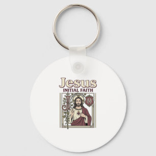 Jesus-Monogramm Anfangsbuchstabe Glaube Jesus-Mono Schlüsselanhänger