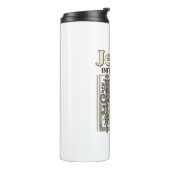Jesus-Monogramm Anfangsbuchstabe Glaube Jesus-Mono Thermosbecher (Nach links gedreht)