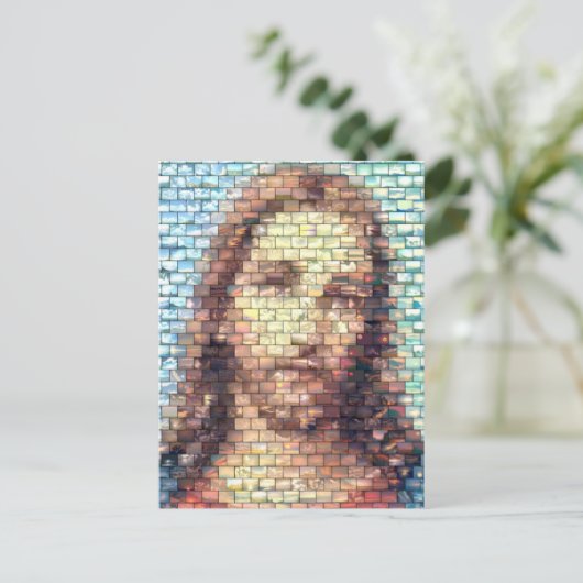 Jesus-Montage Postkarte (Stehend Vorderseite)