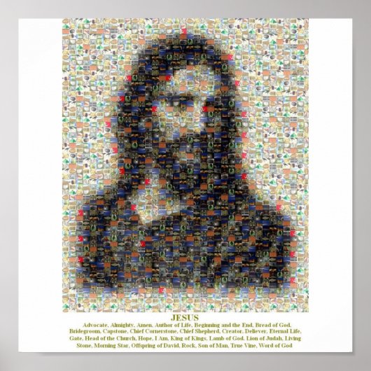 Jesus Mosaic Poster (Vorne)