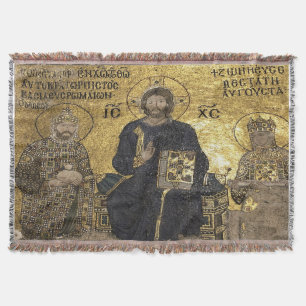 Jesus Mosaik in Hagia Sophia Blankets Decke