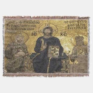 Jesus Mosaik in Hagia Sophia Blankets Decke