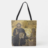 Jesus Mosaik in Hagia sophia Tote Tag Tasche (Vorderseite)
