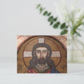 Jesus-Mosaik Postkarte (Stehend Vorderseite)