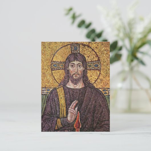 Jesus Mosaik Postkarten (Stehend Vorderseite)