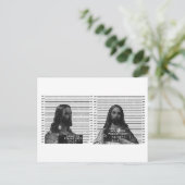 Jesus Mugshot Postkarte (Stehend Vorderseite)