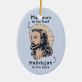 Jesus Mullet Keramik Ornament (Vorne)