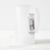 Jesus Mullet Mattglas Bierglas (VorderseiteRechts)