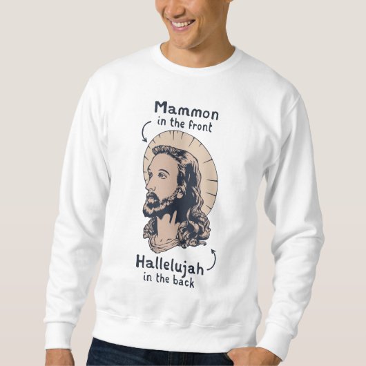 Jesus Mullet Sweatshirt (Vorderseite)