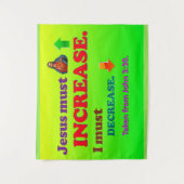 Jesus muss steigen! Ich muss zurückgehen! Wandteppich (Vorderseite)