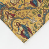 Jesus-Muster Fleecedecke (Ecke)
