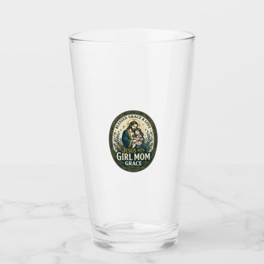 Jesus Mutterlichkeit Mikro-Identitäten-Shirt Glaub Glas (Vorderseite)
