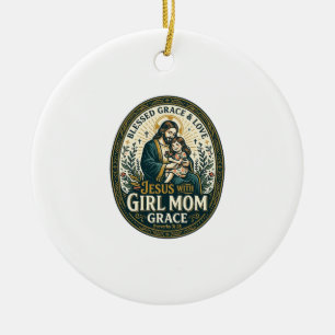 Jesus Mutterlichkeit Mikro-Identitäten-Shirt Glaub Keramik Ornament