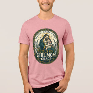 Jesus Mutterschaft Mikro-Identitäten-Shirt Glaube  Tri-Blend Shirt