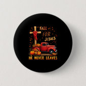 Jesus My Favourite Season Fall Christian Thanksgiv Button (Vorderseite)