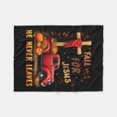 Jesus My Favourite Season Fall Christian Thanksgiv Fleecedecke (Vorderseite (Horizontal))
