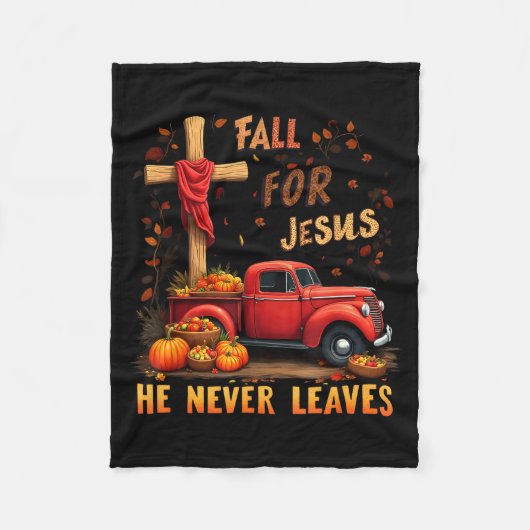 Jesus My Favourite Season Fall Christian Thanksgiv Fleecedecke (Vorderseite)