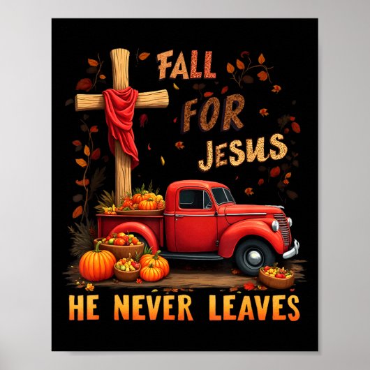 Jesus My Favourite Season Fall Christian Thanksgiv Poster (Vorne)