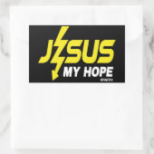Jesus my Hope Rechteckiger Aufkleber (Tasche)