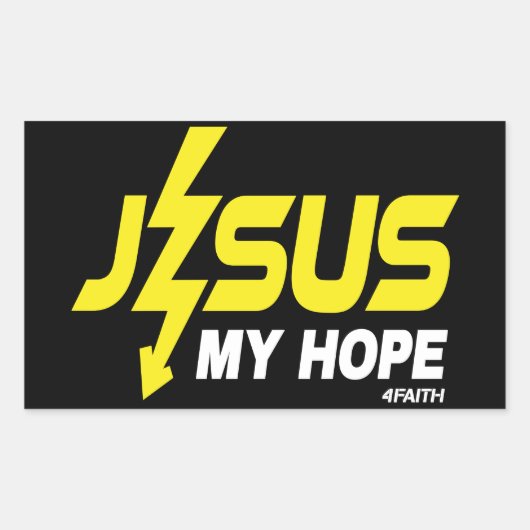 Jesus my Hope Rechteckiger Aufkleber (Vorderseite)