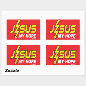 Jesus my Hope Rechteckiger Aufkleber (Blatt)