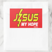 Jesus my Hope Rechteckiger Aufkleber (Tasche)