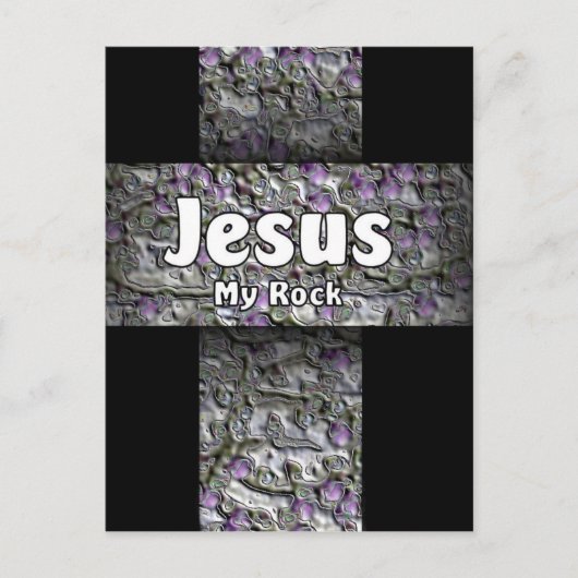 Jesus My Rock Postkarte (Vorderseite)
