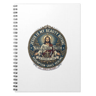Jesus Nagel Tech Nagel Künstler T-Shirt Inspiriere Notizblock