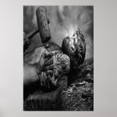 Jesus nagelte auf das Kreuzplakat Poster (Vorne)