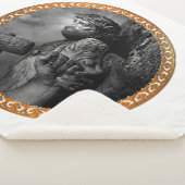 Jesus nagelte mit seinen Armen und Händen, die sic Sherpadecke (3/4)