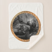 Jesus nagelte mit seinen Armen und Händen, die sic Sherpadecke (Vorderseite)