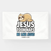 Jesus nahm Nickerchen, Funny Sloth Banner (Horizontal)