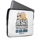 Jesus nahm Nickerchen, Funny Sloth Laptopschutzhülle (Vorne Rechts)