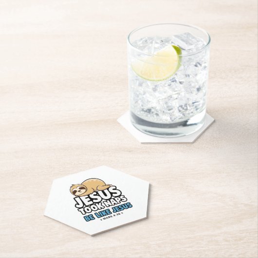 Jesus nahm Nickerchen, Funny Sloth Untersetzer (Vor Ort)