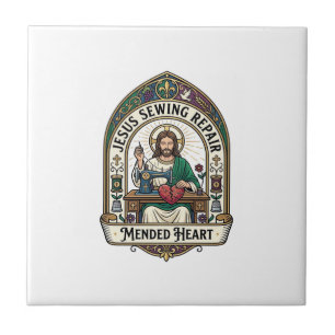 Jesus Nähreparatur Herz Jesu Nähreparatur Fliese