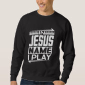 Jesus Name spiele ich Klavier Christliche Musik Je Sweatshirt (Vorderseite)