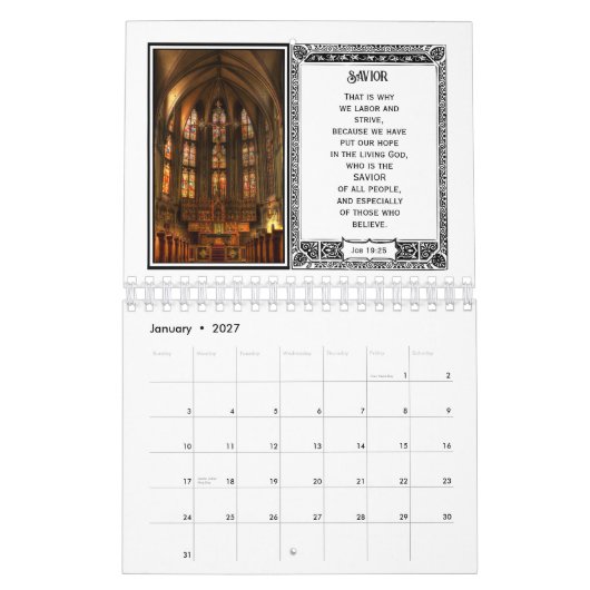 JESUS NAME ÜBER ALLEN NAMEN Bible Verse Kalender (Jan 2027)