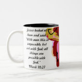 Jesus-Name Zweifarbige Tasse (Links)