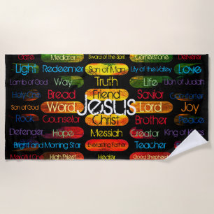 Jesus-Namen und Attribute Yoga Mat Strandtuch