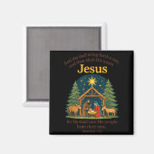 Jesus Nativity Christian Christmas Bible Pjs Toddl Magnet (Vorderseite/Rückseite)